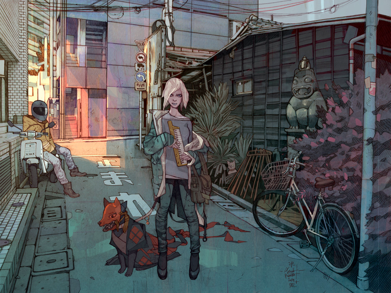 Illustration for article titled Shibuya, Sunrise And A Cool Lil' Dog